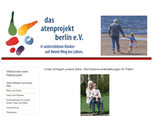 Tablet Screenshot of patenprojekt-berlin.de